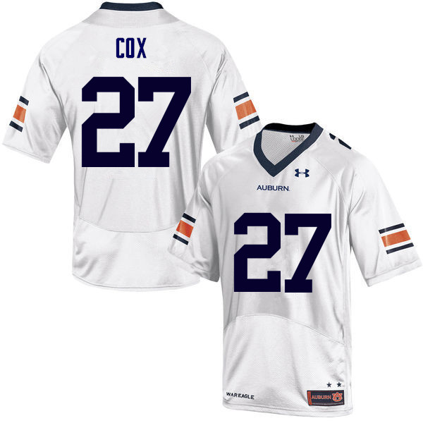 Men Auburn Tigers #27 Chandler Cox College Football Jerseys Sale-White - Click Image to Close